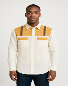 Chemise Homme Bicolore Ethnique - Style Unique & Moderne-primary