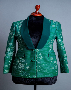 Complet Blazer vert Imprimé Floral - Élégance Distinctive Homme-primary
